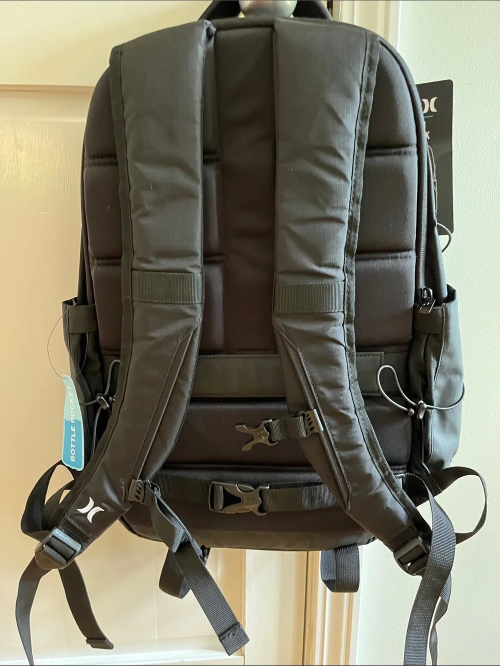 Hurley Black Terrain Backpack with Bungee Front